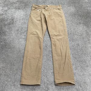 J.Crew 250 Skinny Corduroy Pants Mens 32x32 Brown Cotton Flat Front Casual Work